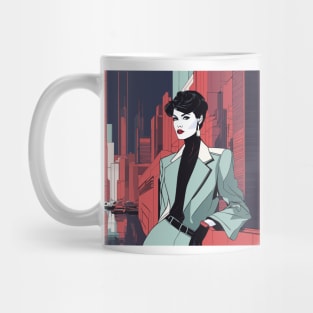 Urban Empower Art Deco 80s Patrick Nagel T-Shirt Mug